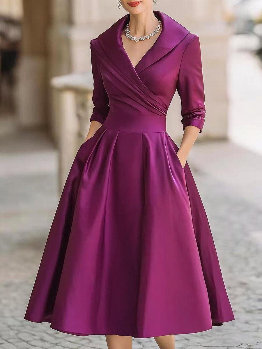 Maya™ | Midi Satin Dress