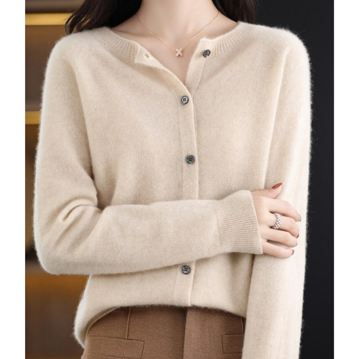 Mirelle™ Knit Cardigan | 100% Wool Softness & Everyday Elegance
