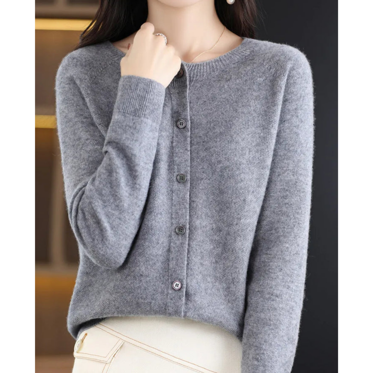 Mirelle™ Knit Cardigan | 100% Wool Softness & Everyday Elegance