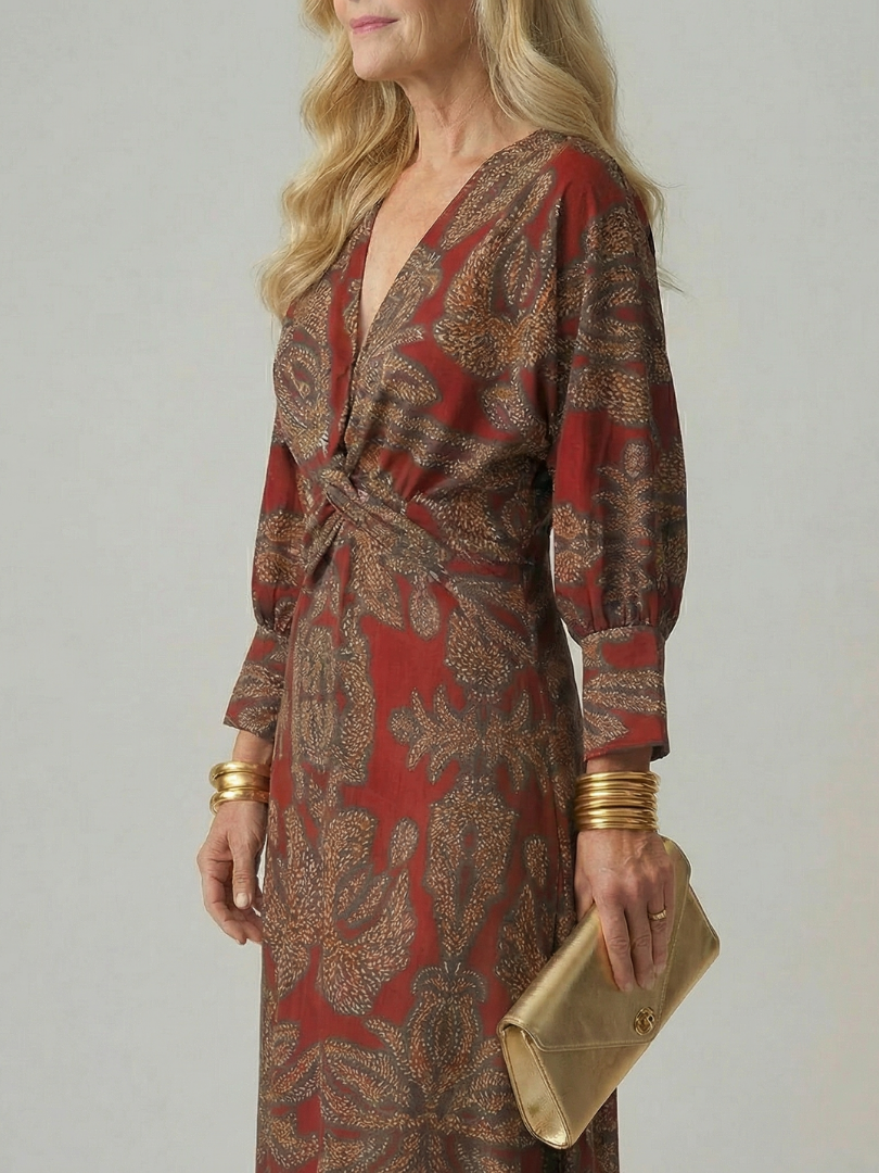Lune (Athens Edit) | Natural Wrap Midi Dress