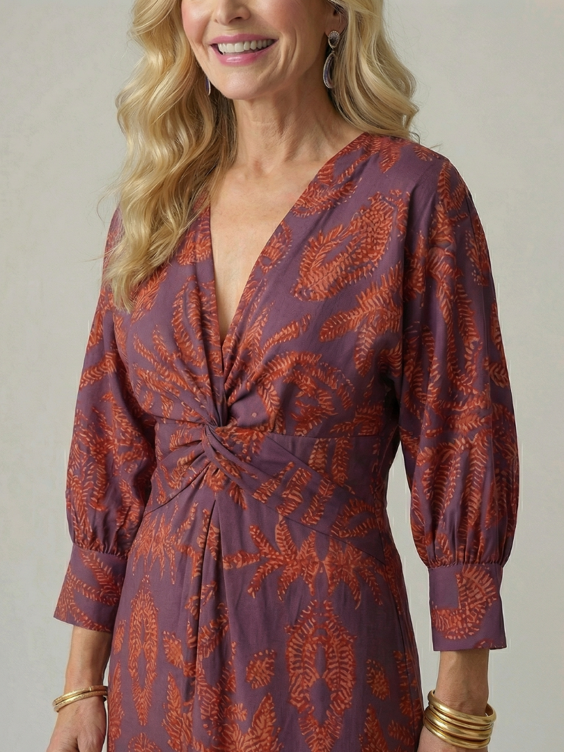 Lune (Athens Edit) | Natural Wrap Midi Dress