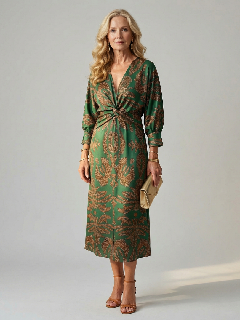 Lune (Athens Edit) | Natural Wrap Midi Dress