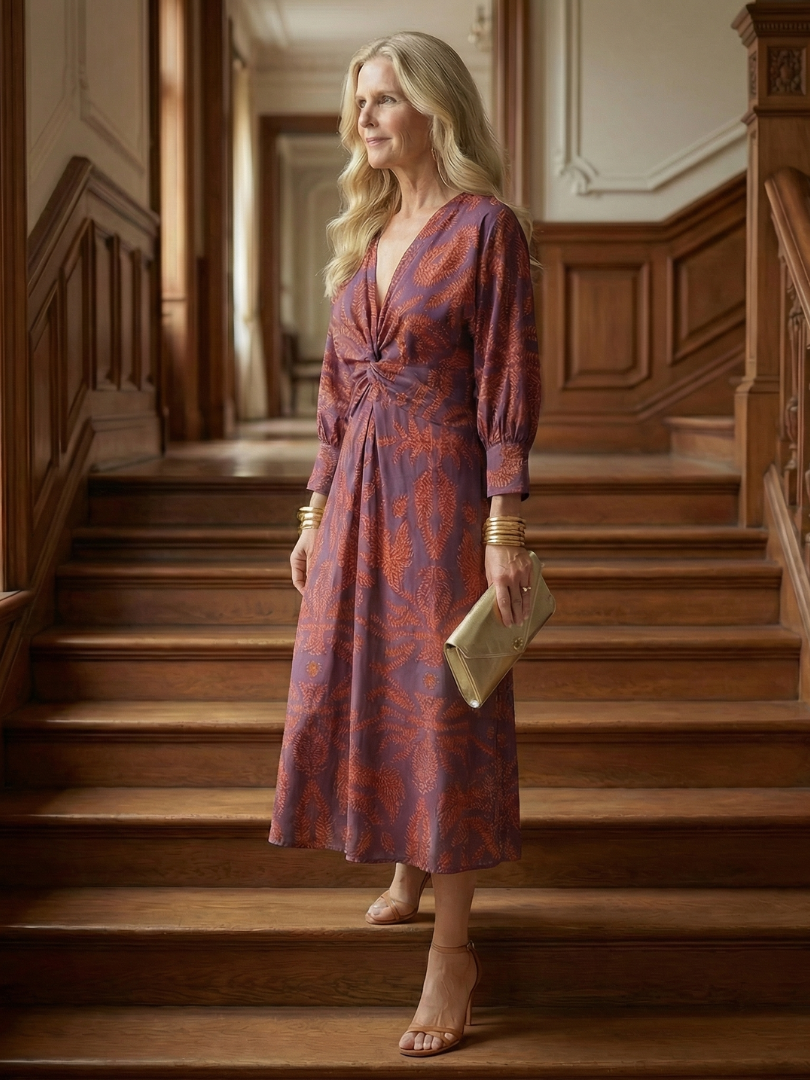 Lune (Athens Edit) | Natural Wrap Midi Dress
