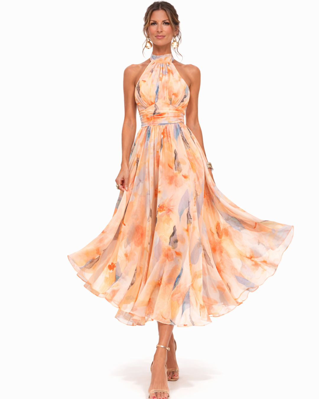Aurora Halter Dress | Timeless Elegance in Luxurious Satin
