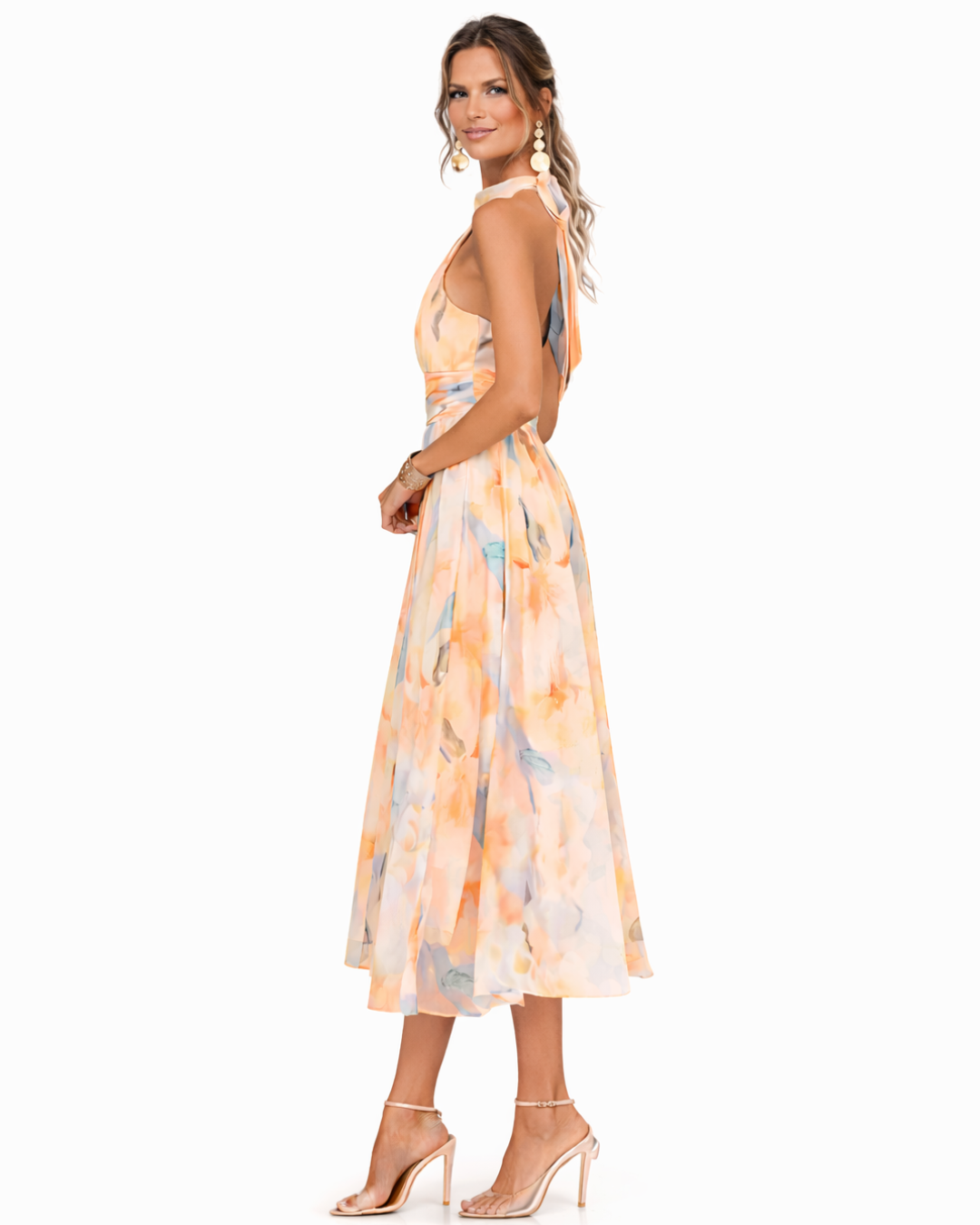 Aurora Halter Dress | Timeless Elegance in Luxurious Satin