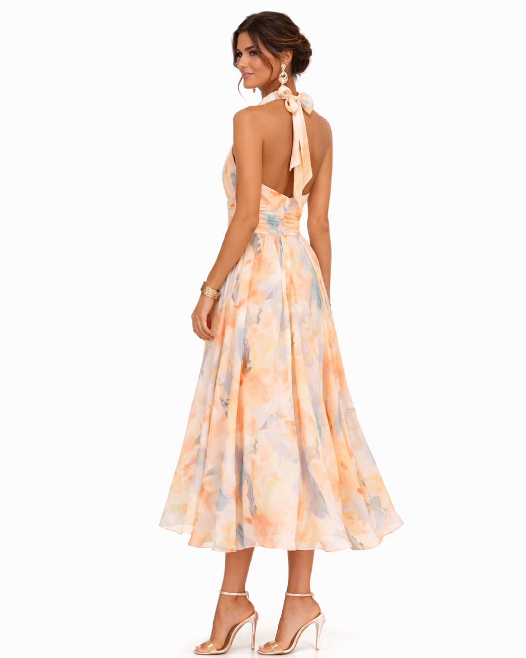 Aurora Halter Dress | Timeless Elegance in Luxurious Satin