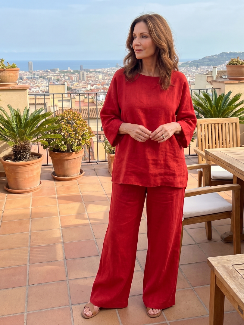 Proue (Athens Edit) | Oversized Tunic Set with Wide-Leg Pants