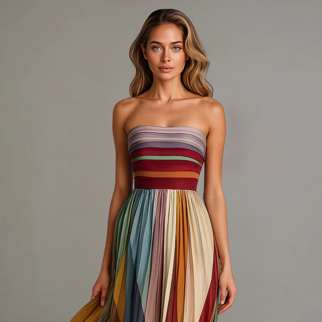 Avery Strapless Pleated Maxi alternate view