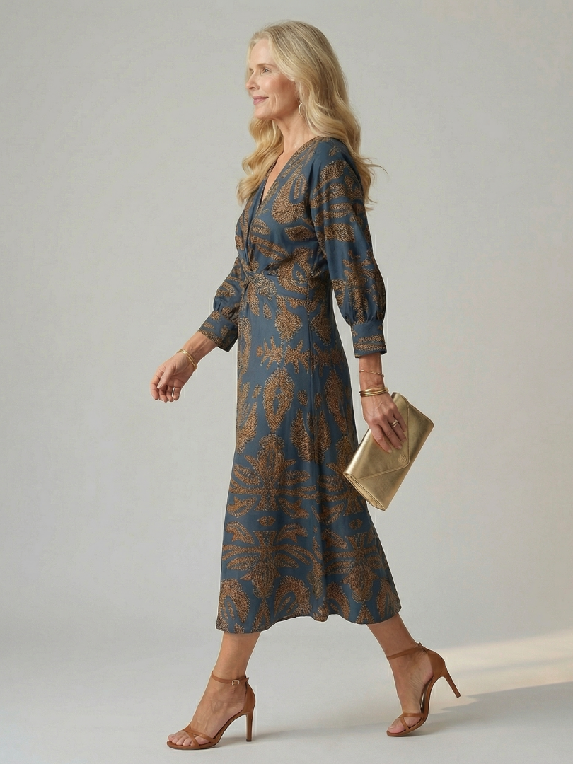 Lune (Athens Edit) | Natural Wrap Midi Dress