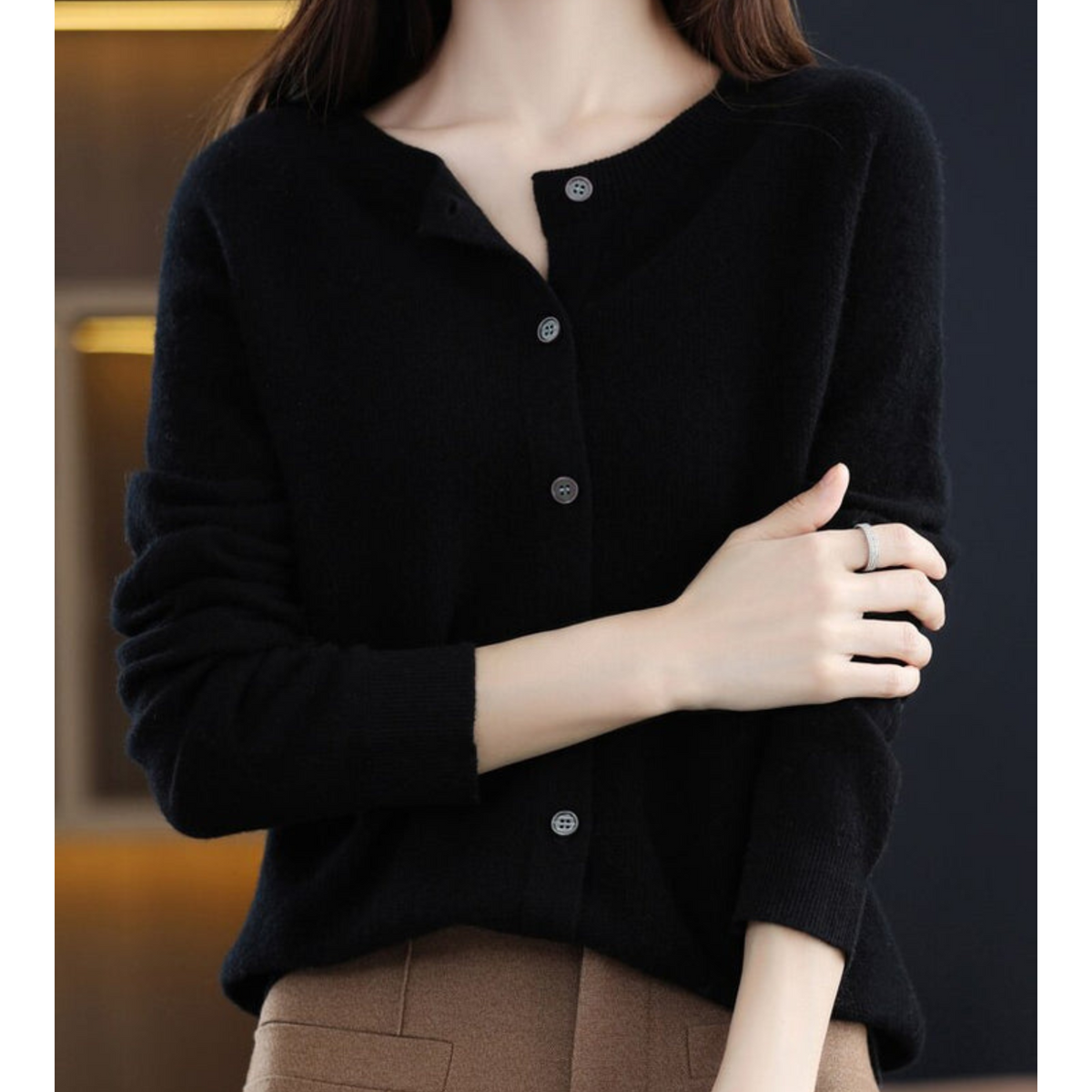 Mirelle™ Knit Cardigan | 100% Wool Softness & Everyday Elegance