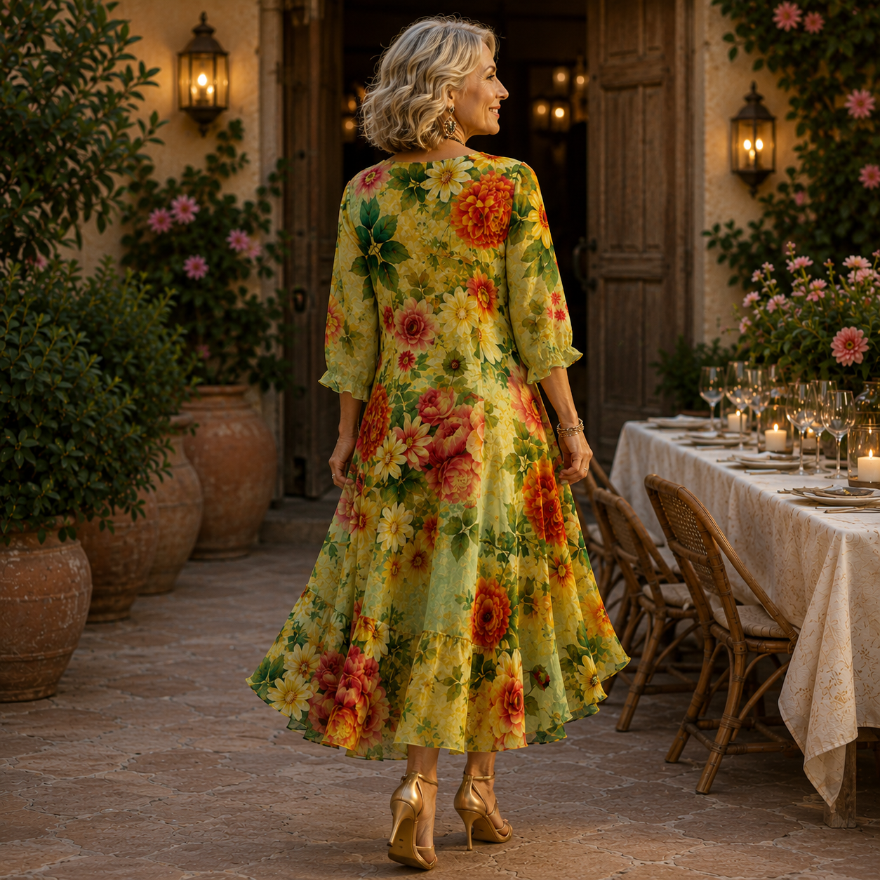 Vanessa | Effortless Floral Midi Dress 🌿