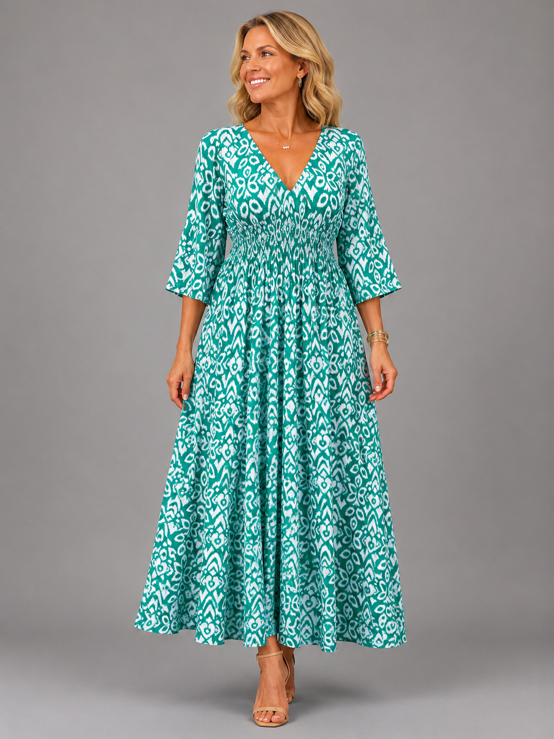 Althea™ (Athens Edit) | Bohemian Flow Midi Dress