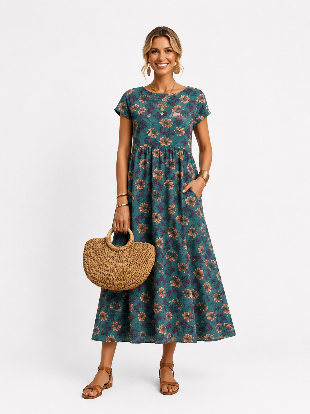 Florene | Short Sleeve Summer Dress