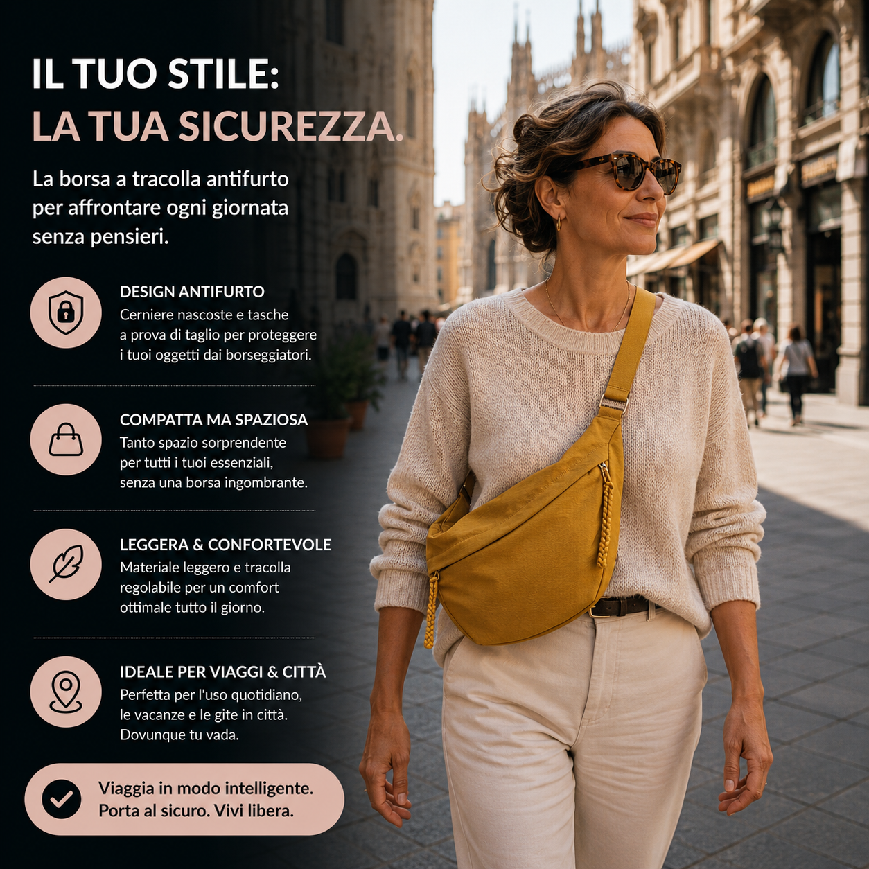 Luce | Shoulder Bag - Ochre