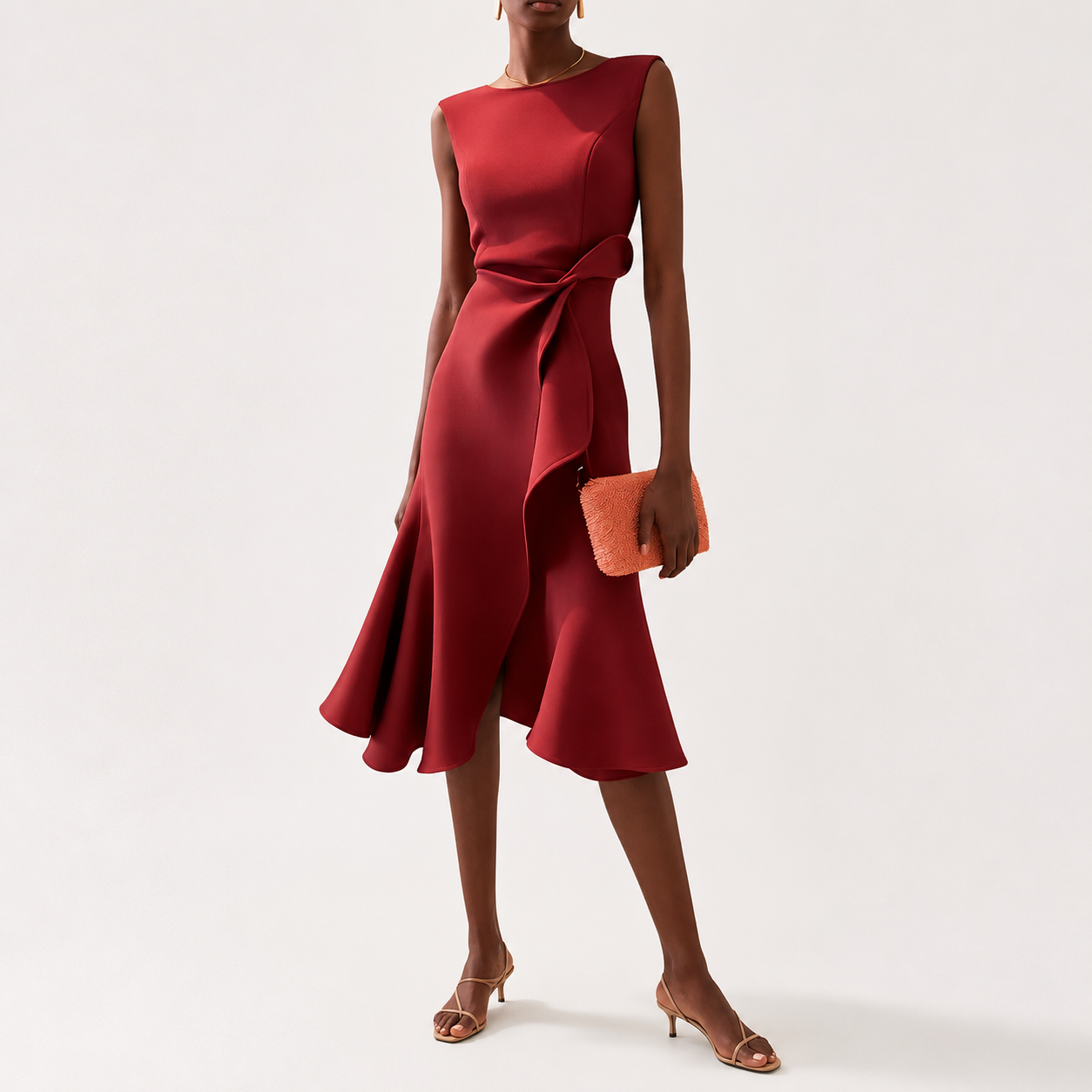 Nora | Draped Asymmetric Midi