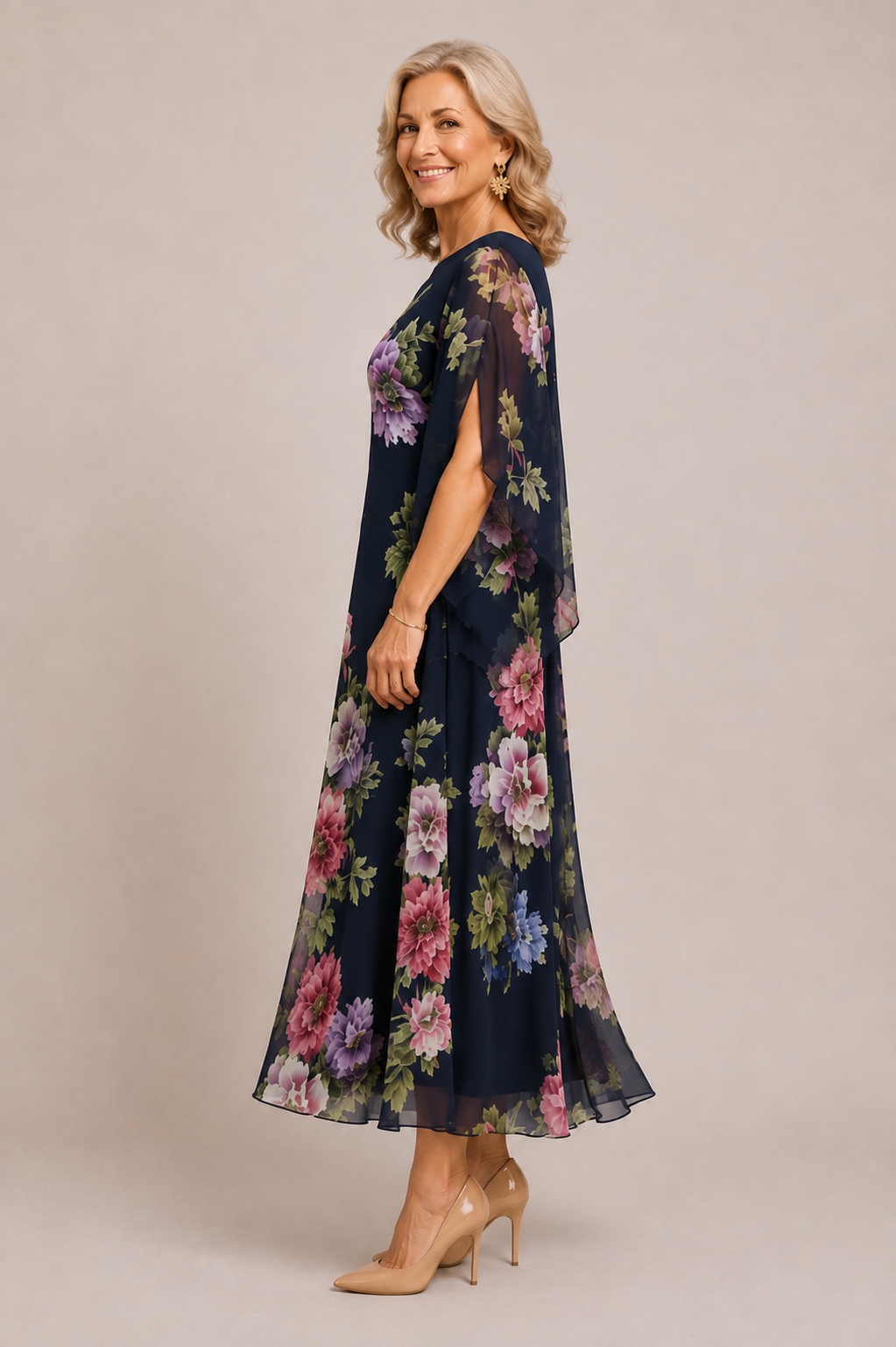 Elowen™ | Midnight Bloom Maxi Dress