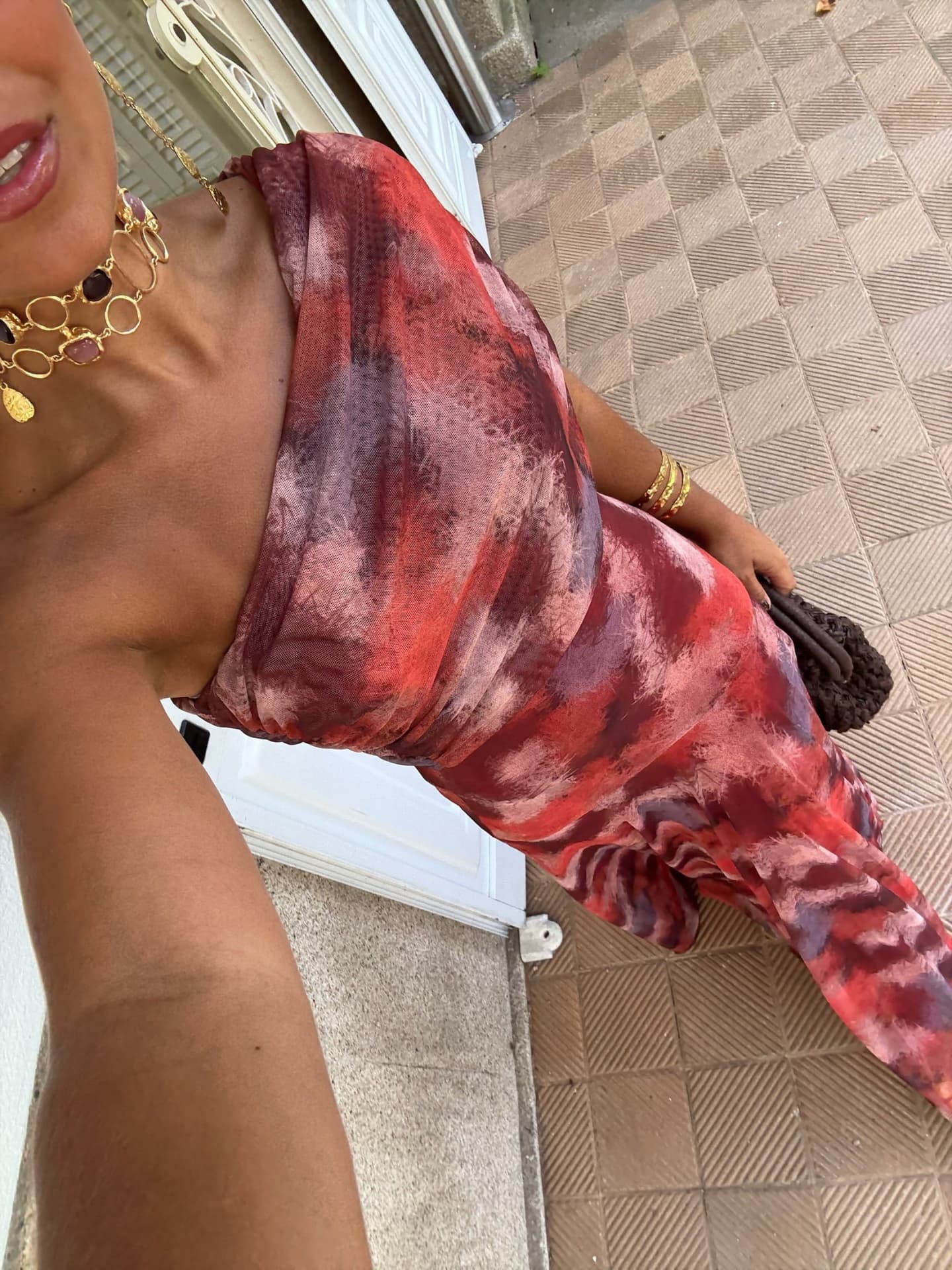 Flora | Watercolor Dropped-Shoulder Maxi Dress