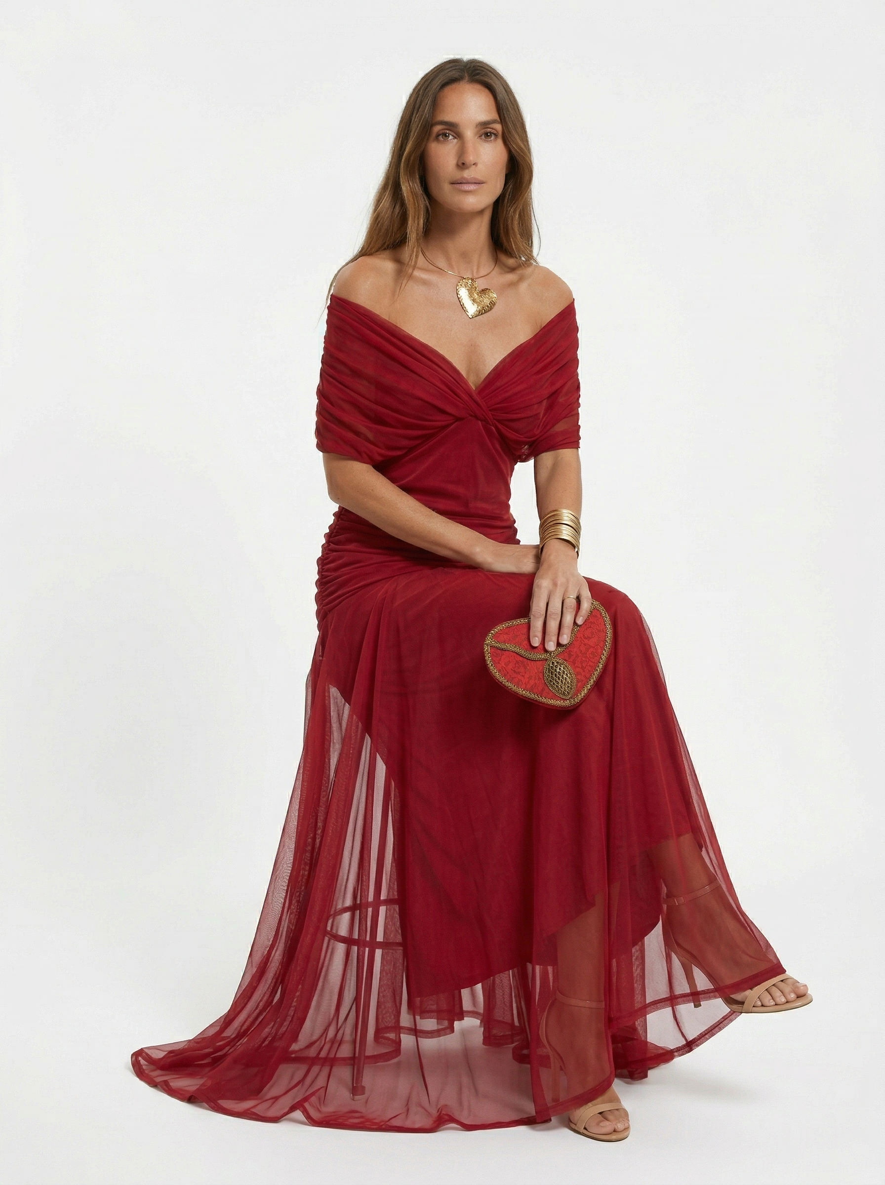Nora | Long V-Neck Dress – Limited Edition
