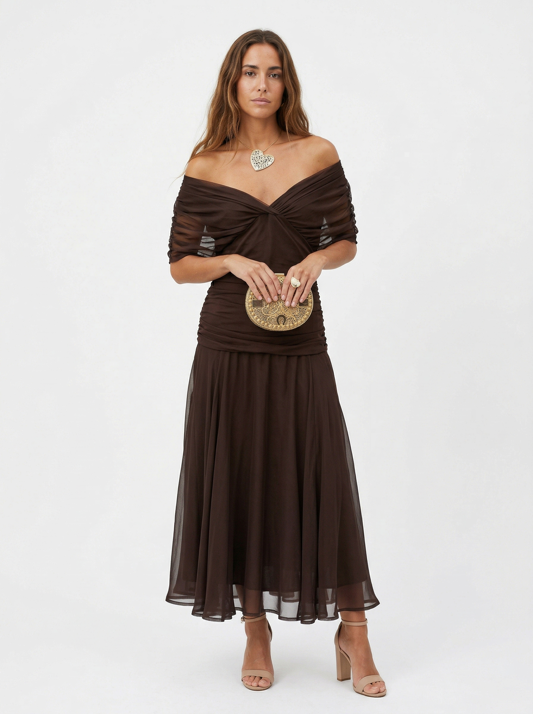 Nora | Long V-Neck Dress – Limited Edition