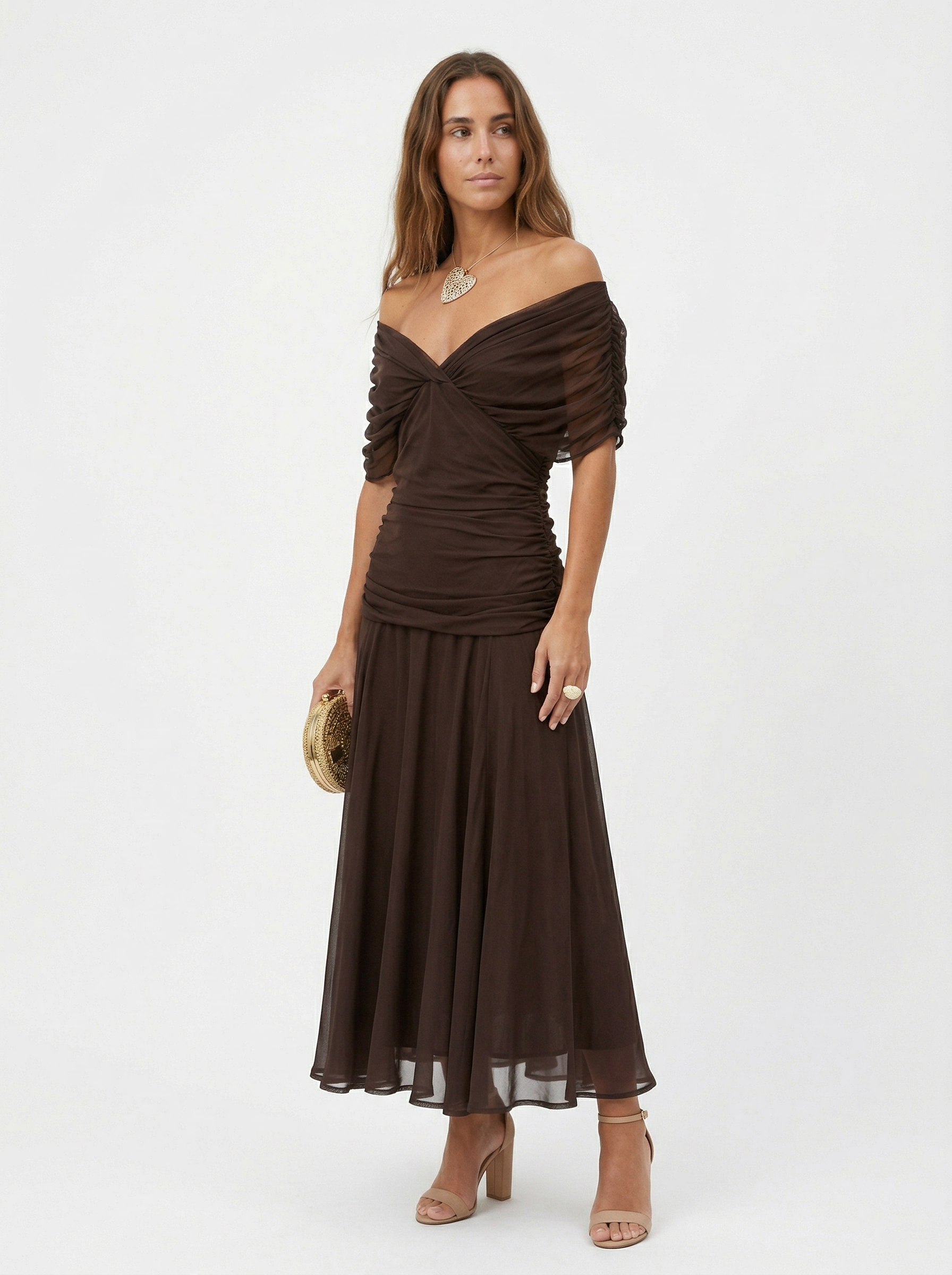 Nora | Long V-Neck Dress – Limited Edition