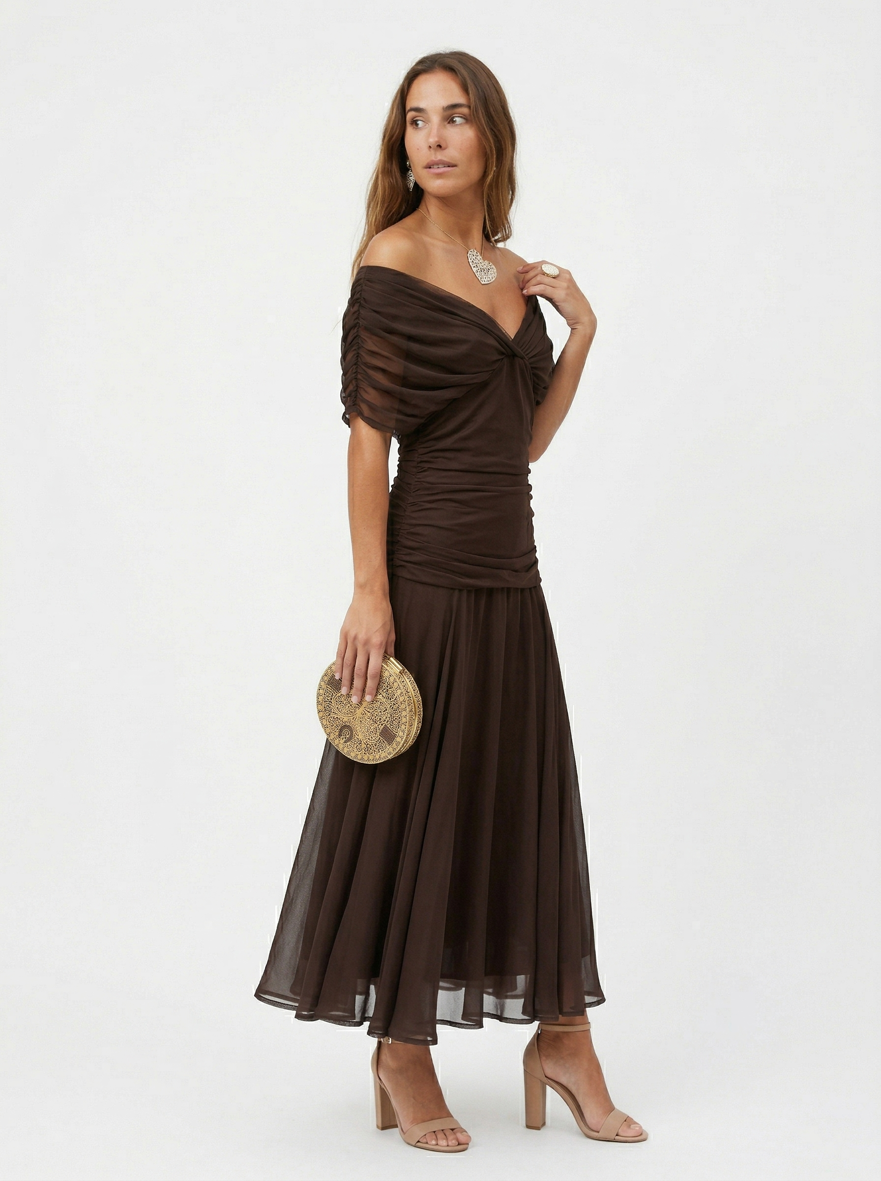 Nora | Long V-Neck Dress – Limited Edition
