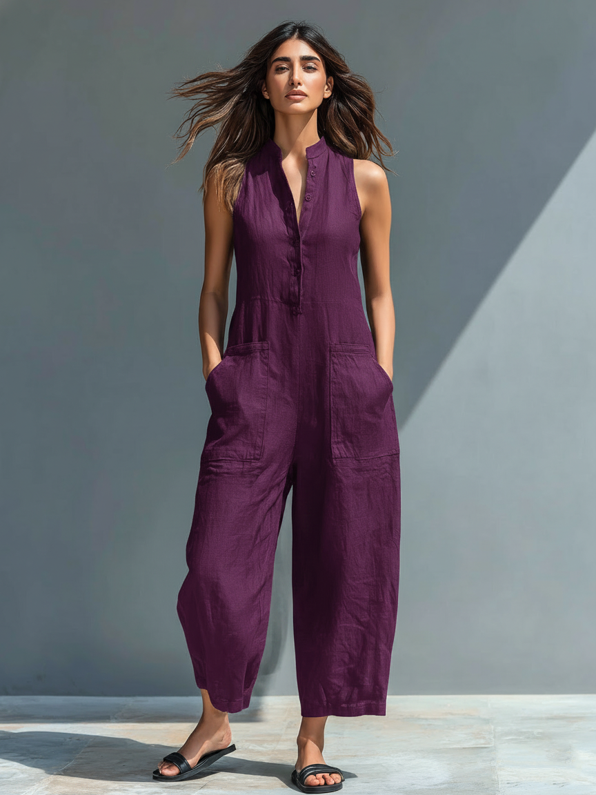 Sleeveless Loose Jumpsuit