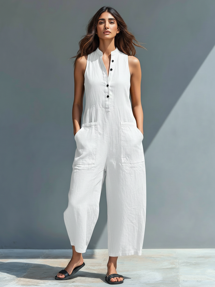 Sleeveless Loose Jumpsuit