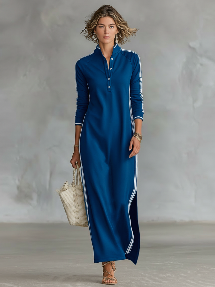 Women's Minimalist Sweatshirt Maxi Dress