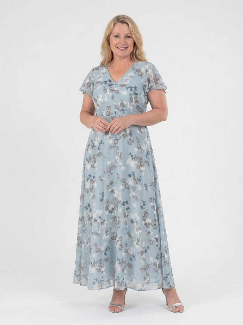 Ismeria (Athens Edit) | Floral Satin Maxi Dress