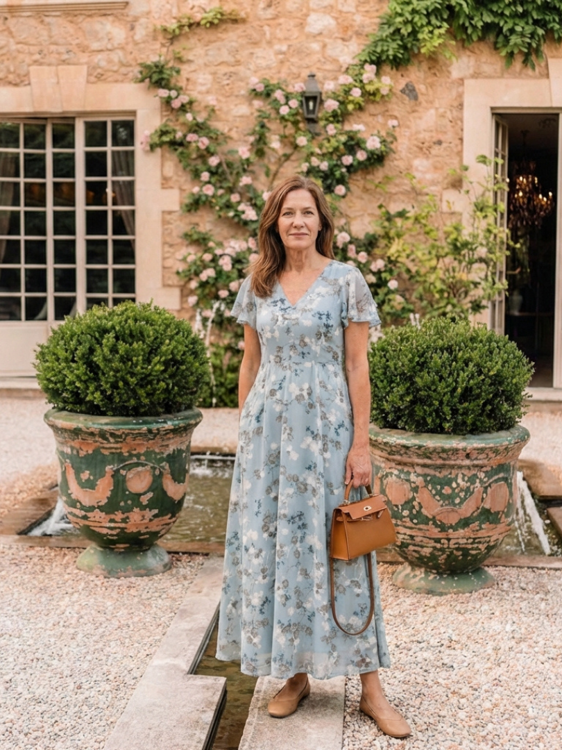 Ismeria (Athens Edit) | Floral Satin Maxi Dress