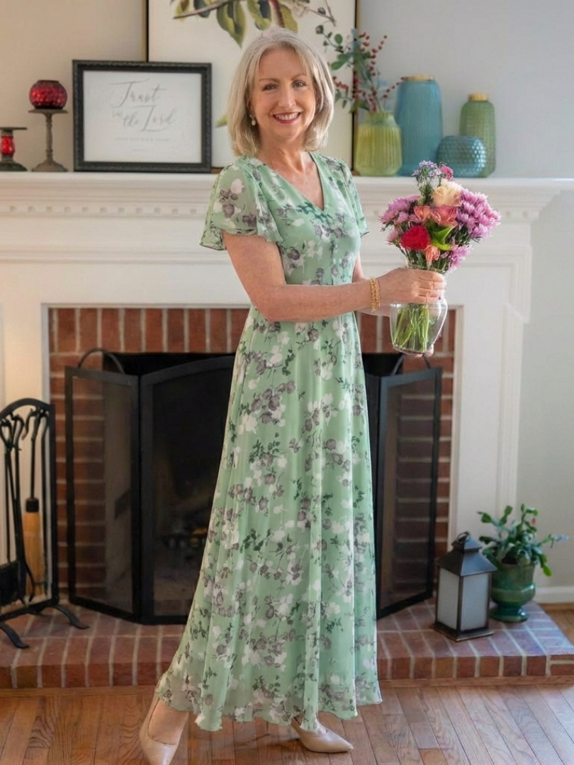 Ismeria (Athens Edit) | Floral Satin Maxi Dress