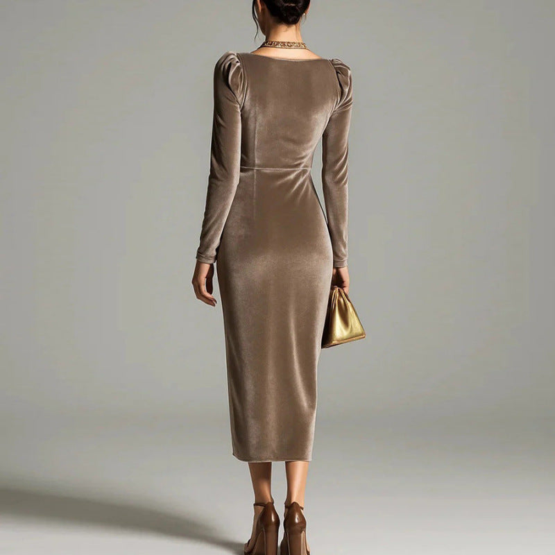 Julia™ | Pleated Velvet Dress
