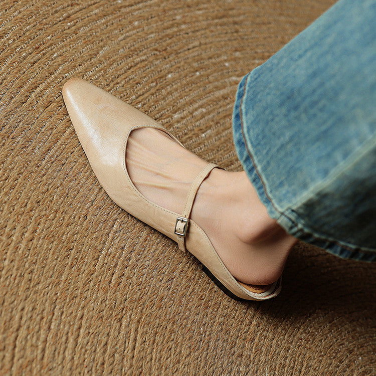 Vintage Real Leather Mules