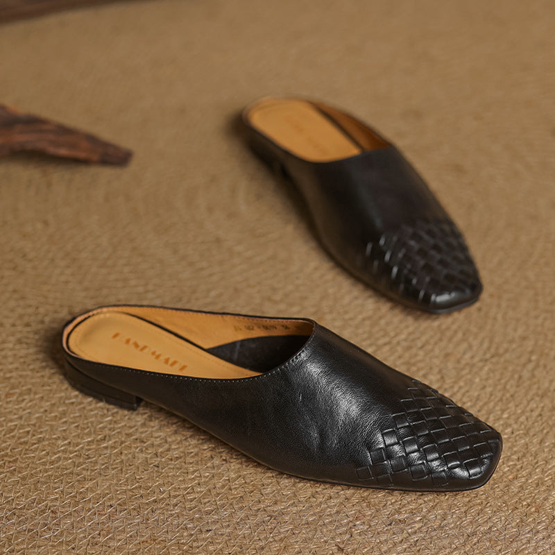 Breathable Real Leather Mules