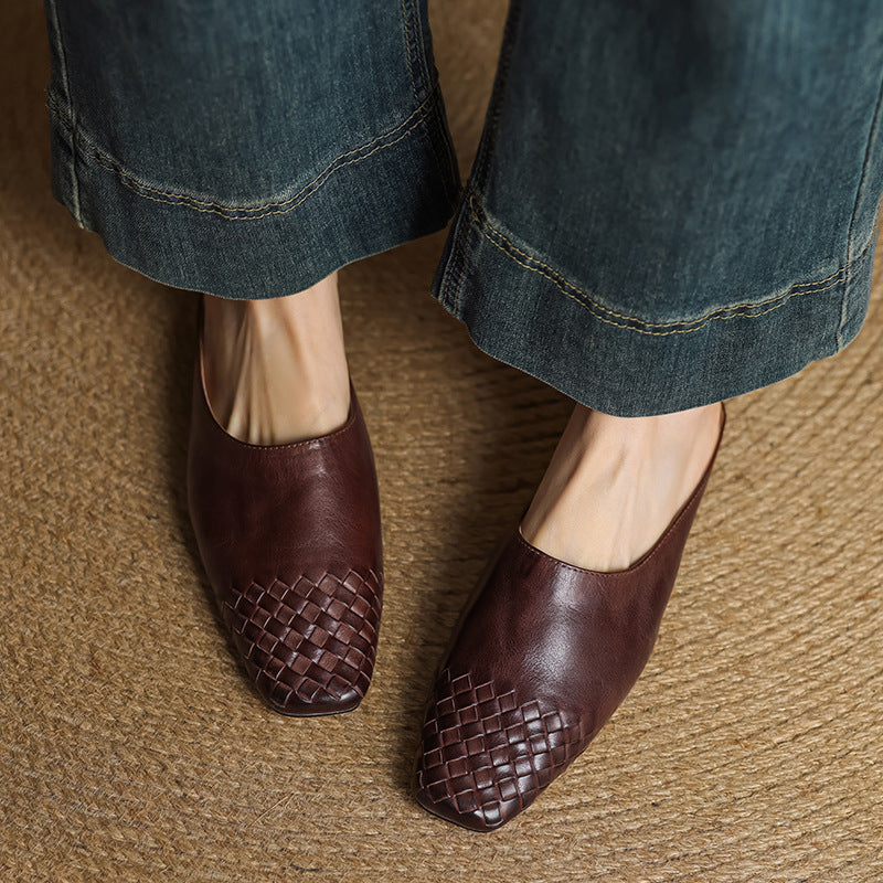 Breathable Real Leather Mules