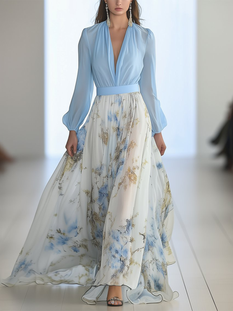 Camille Dazzling Floral Maxi