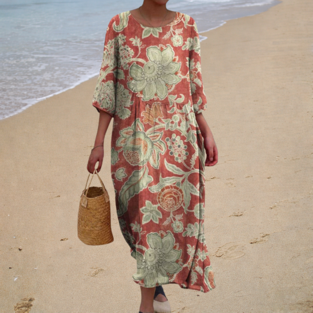 Flowy maxi dress, chic and comfortable