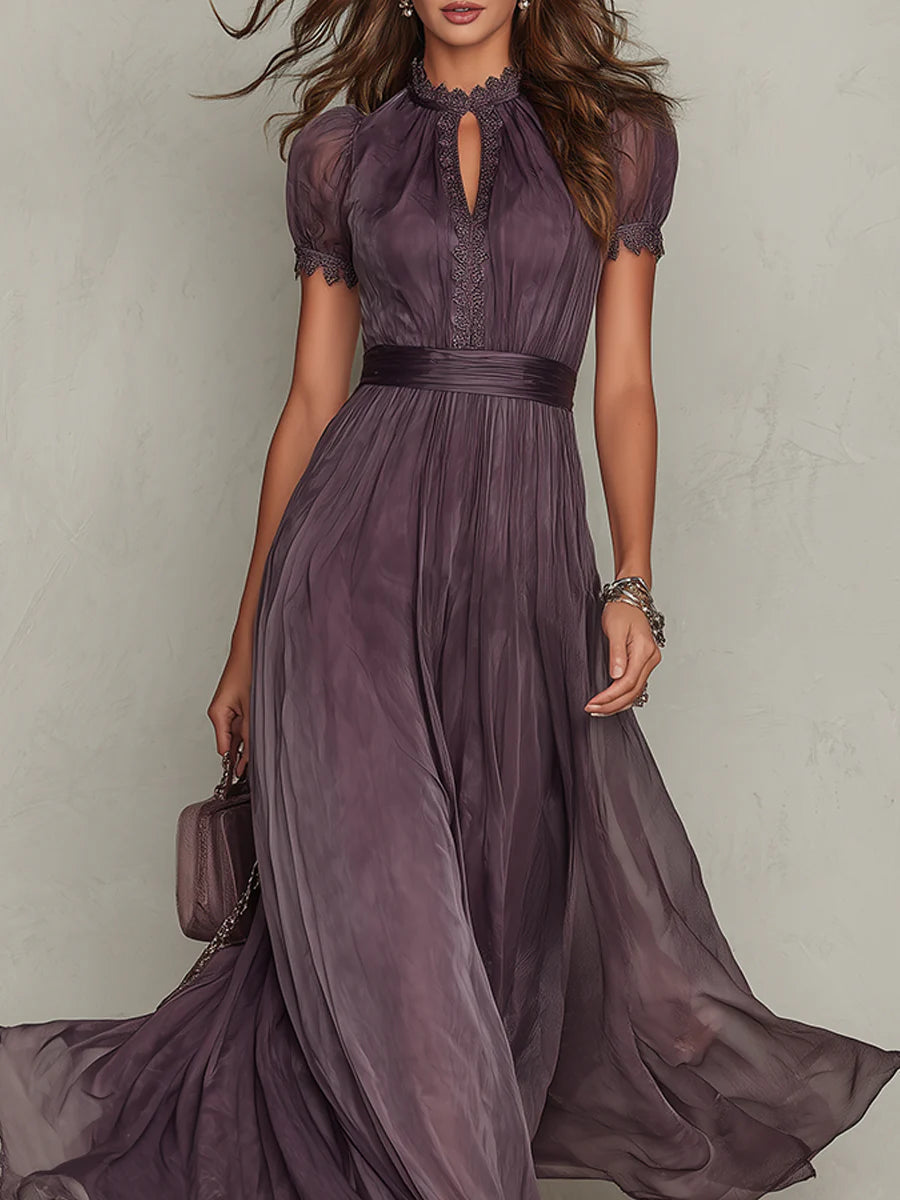 Flavia Long Dress in Luxurious Fabric