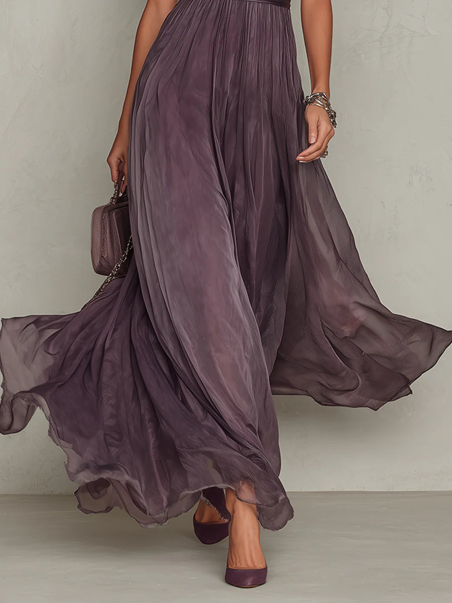Flavia Long Dress in Luxurious Fabric