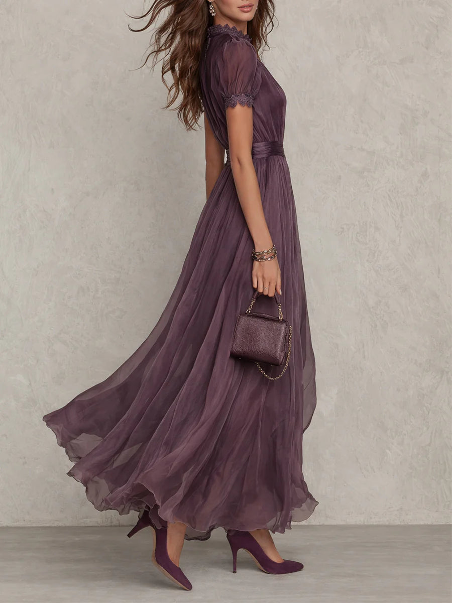 Flavia Long Dress in Luxurious Fabric