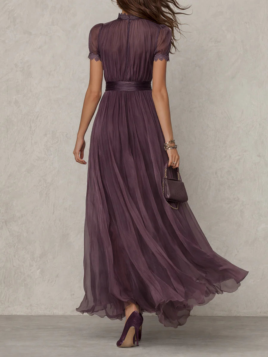Flavia Long Dress in Luxurious Fabric