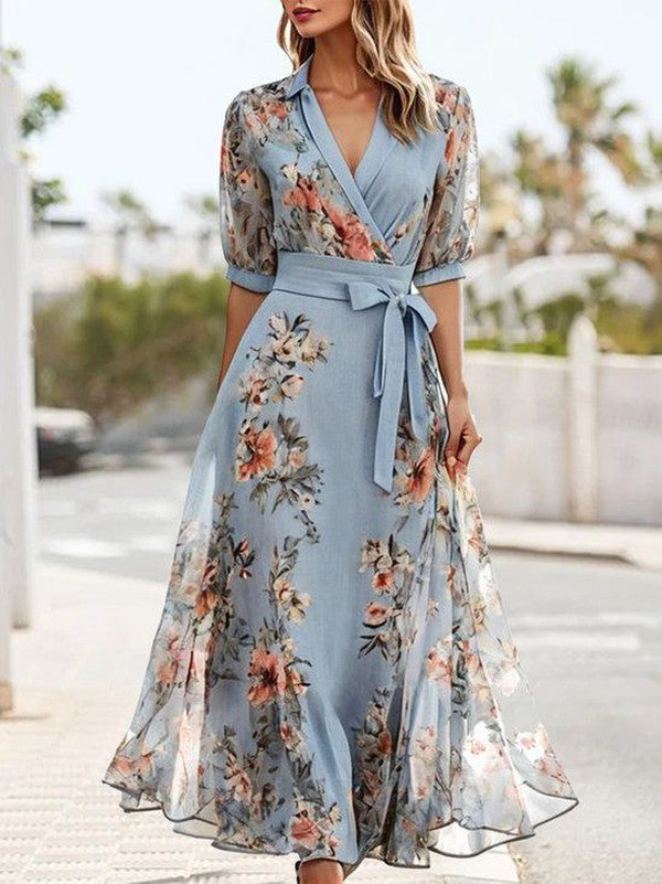 Colette V-Neck Midi Dress