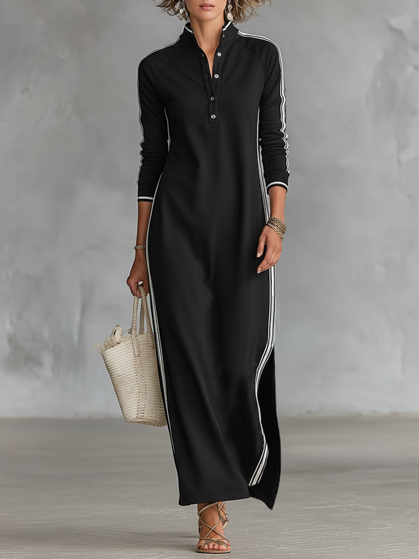 Women's Minimalist Sweatshirt Maxi Dress