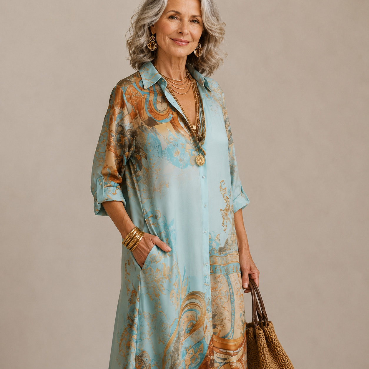 Evalexy | Luxury Print Maxi Dress