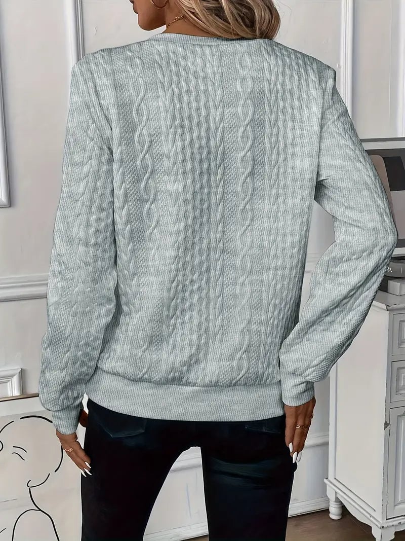 Zoé Modern Zip-Up Cable Knit Sweater – view 12