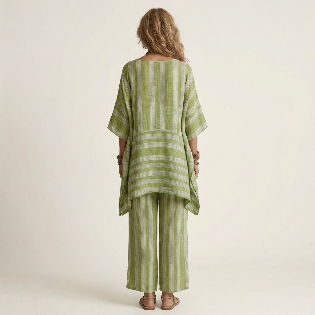 Kiara | Two-Piece Striped Cotton Set