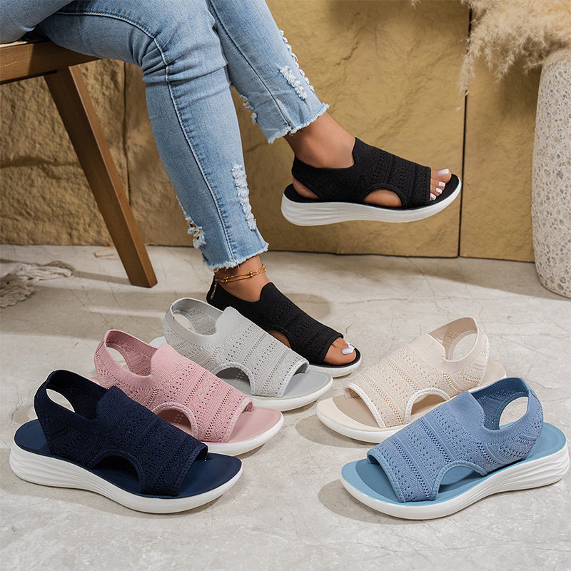 Platform Sandals, Breathable Knit for Women
