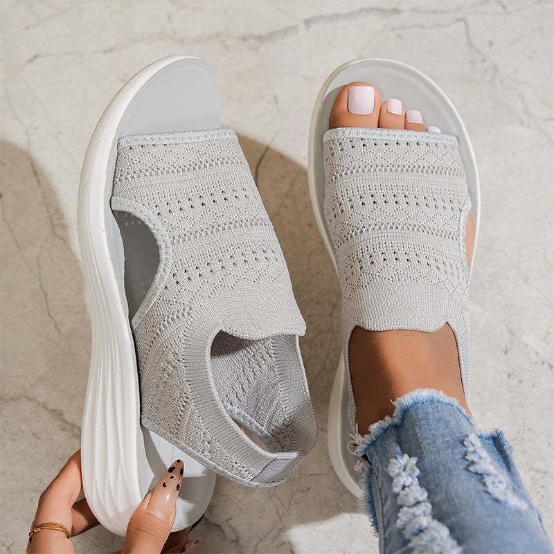 Platform Sandals, Breathable Knit for Women