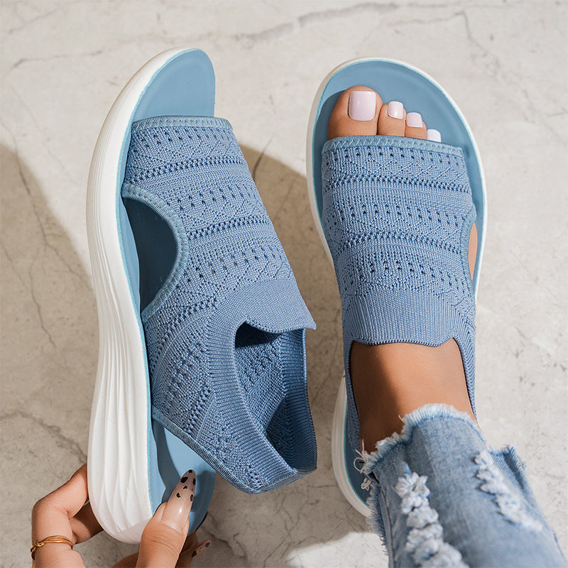Platform Sandals, Breathable Knit for Women