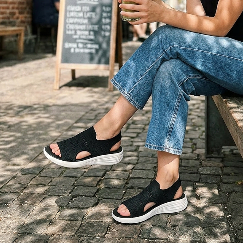 Platform Sandals, Breathable Knit for Women